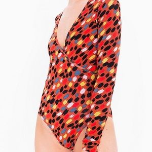 Multi colored body suit.